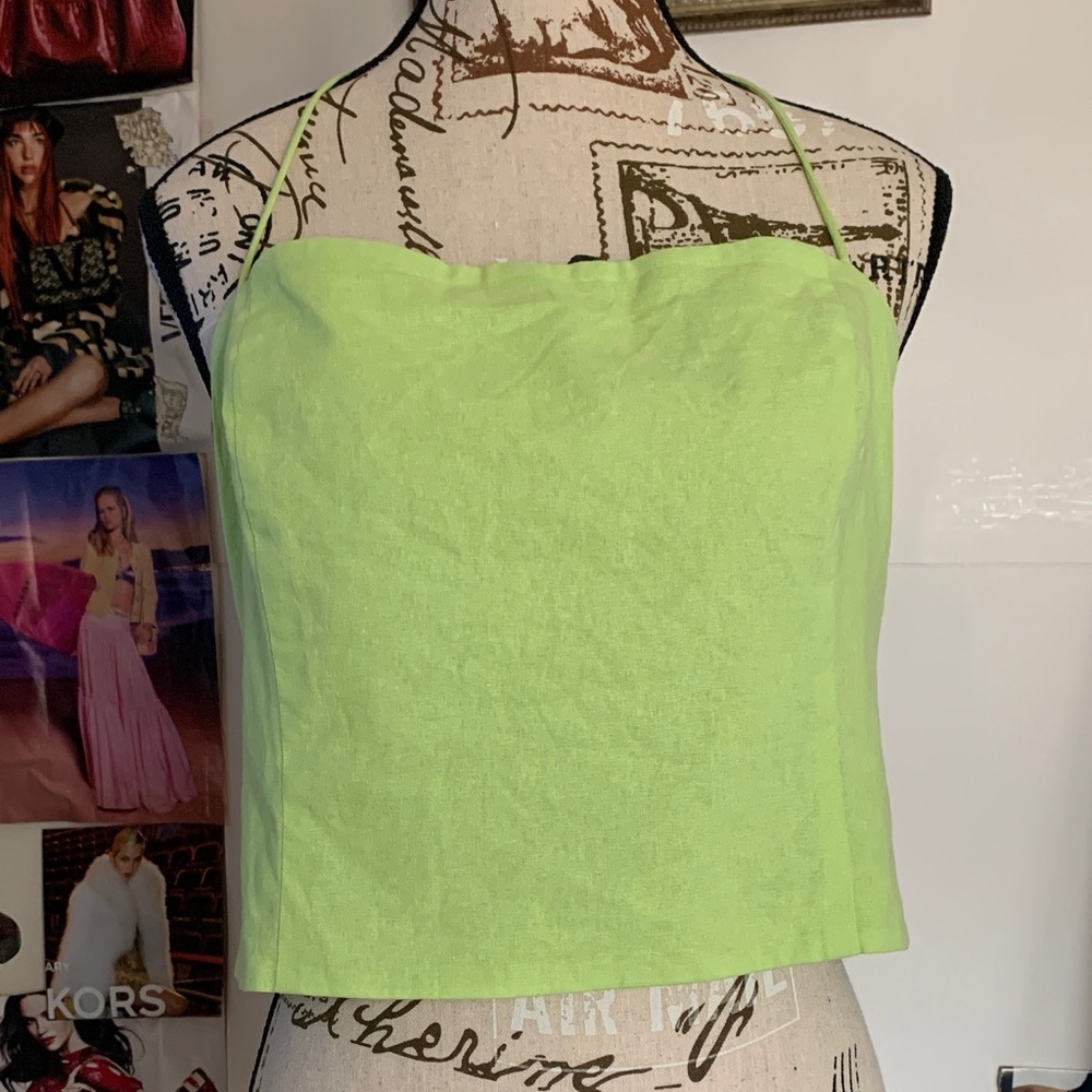 Mare By Anthropologie Vibrant Green Camisole Top